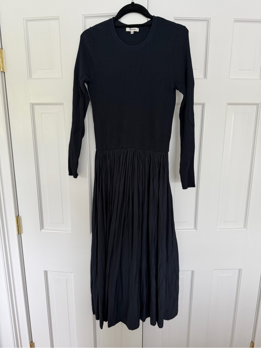 Madewell Navy Ribbed Sweater Dress